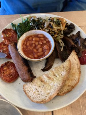 Vegan breakfast   at Bohemia in St Neots