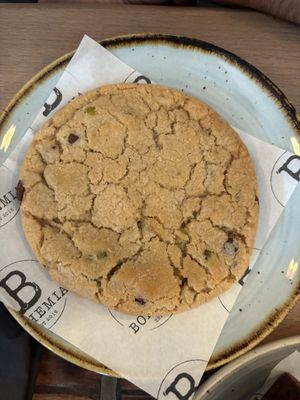 Vegan lemon and pistachio cookie  at Bohemia in St Neots