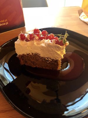 Their vegan carrot cake with walnuts  at Slodki Wentzl in Krakow