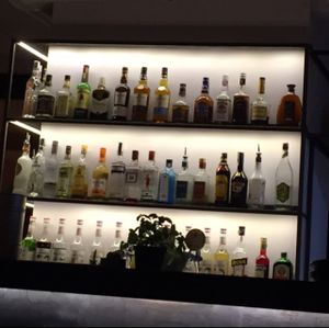 selection of liquor  at Veganic in Krakow