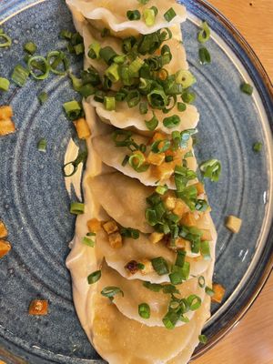 Tofu and potato pierogis   at Veganic in Krakow