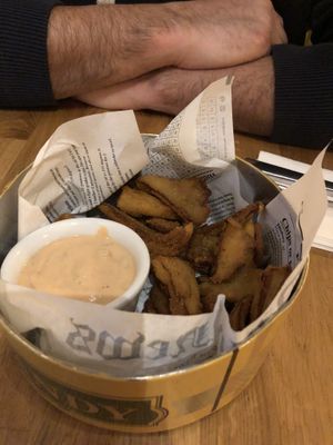 Breaded oyster mushrooms #Veganuary at Veganic in Krakow