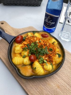 Mac n “cheese” gnocchi (not salted)  at Veganic in Krakow
