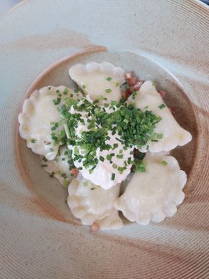 Delicious ! We had the pierogi and it was one of the best meals I've ever had, it's super fresh and satisfying. The place looked really cute too ! at Veganic in Krakow