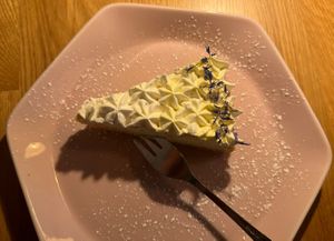 Lemon pie  at Veganic in Krakow