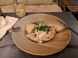 Main pierogi - very good at Veganic in Krakow
