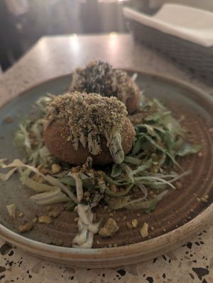 Arancini at Veganic in Krakow