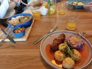 Very tasty Silesian dish at Veganic in Krakow