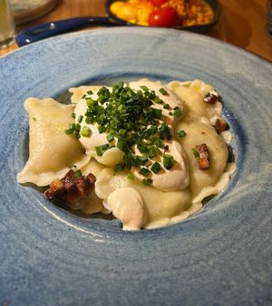 Pierogi  at Veganic in Krakow