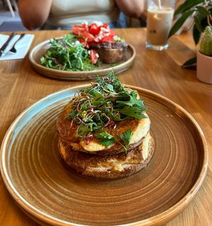 Croque madame  at Veganic in Krakow