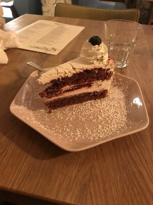 Cake  at Veganic in Krakow