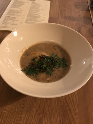 Soup  at Veganic in Krakow