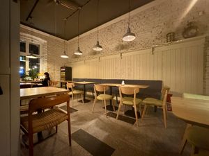 Another view of the dining area   at Veganic in Krakow