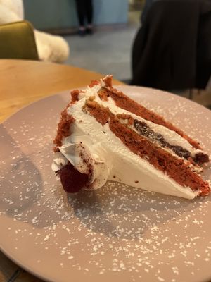 Red velvet cake  at Veganic in Krakow