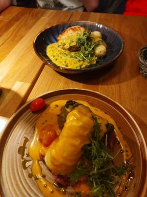 Main meal at Veganic in Krakow