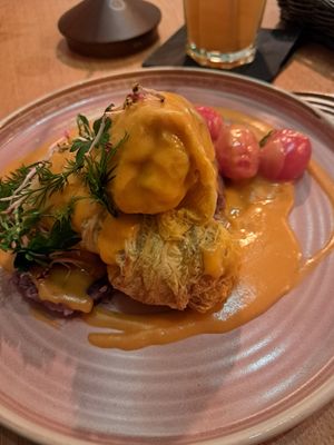 Cabbage rolls at Veganic in Krakow