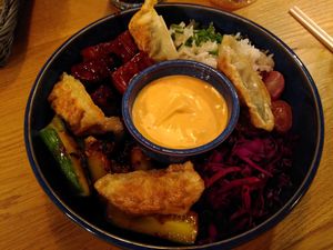 Buddha bowl at Veganic in Krakow