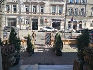 View from the door at Veganic in Krakow