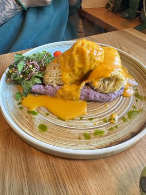Cabbage rolls  at Veganic in Krakow
