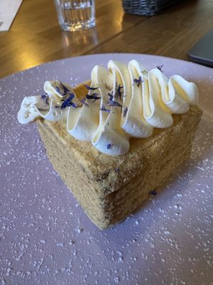 Polish cream cake   at Veganic in Krakow