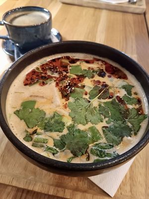 tom yum soup  at Veganic in Krakow