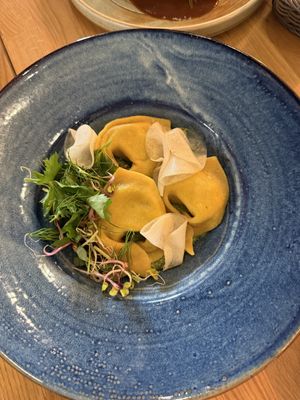 Dumplings  at Veganic in Krakow