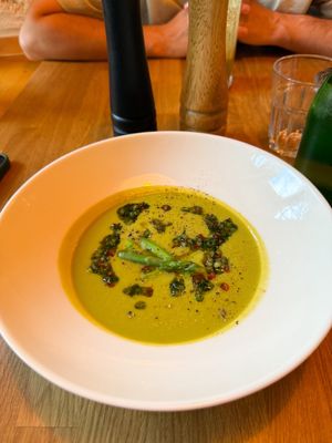 Asparagus soup  at Veganic in Krakow