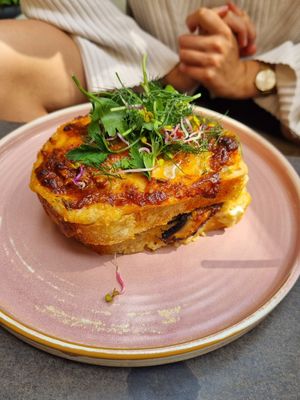Croque Madame at Veganic in Krakow