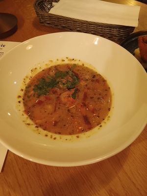 Sour rye soup at Veganic in Krakow
