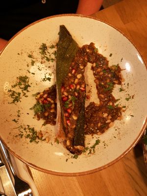 Baba ganoush with zucchini at Veganic in Krakow