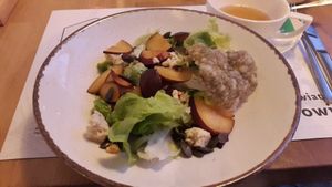 Salad at Veganic in Krakow