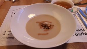 Cellerie soup  at Veganic in Krakow