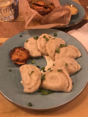 Pierogi  at Veganic in Krakow