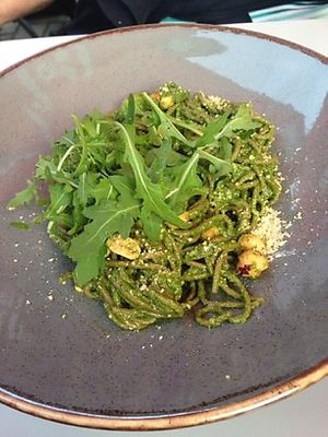 Vegan spaghetti  at Veganic in Krakow