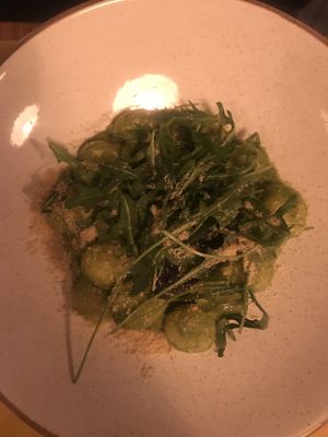 Gnocchi with kale pesto😍 at Veganic in Krakow