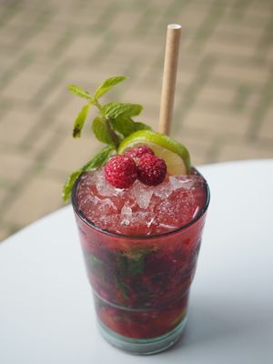 Raspberry mojito at Veganic in Krakow