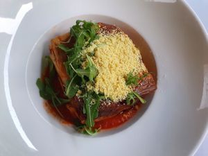 The lasagne at Veganic in Krakow