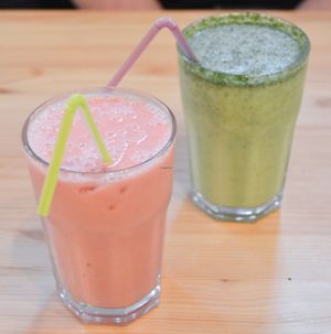 Strawberry lassi, mint lassi (the best one) at Git Bit in Oslo