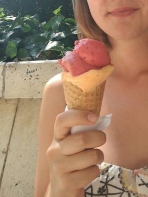 orange - carrot + fruit at Luka Ice Cream & Cakes in Split