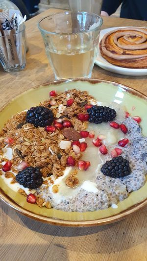 Vegan chia pudding at Le Pain Quotidien - Exhibition Rd in South West London