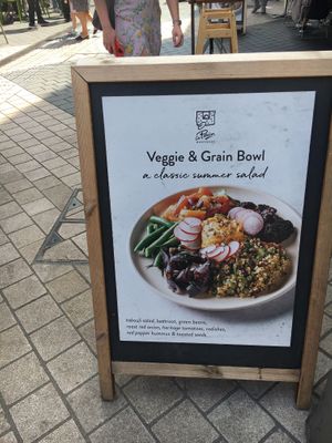 Placard at Le Pain Quotidien - Exhibition Rd in South West London