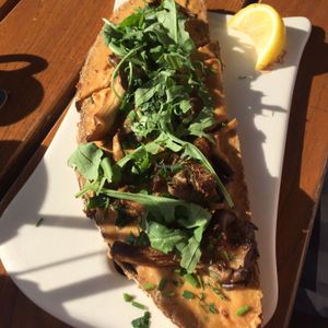 order mushroom, cashew and Harrisa on sourdough  at Le Pain Quotidien - Exhibition Rd in South West London