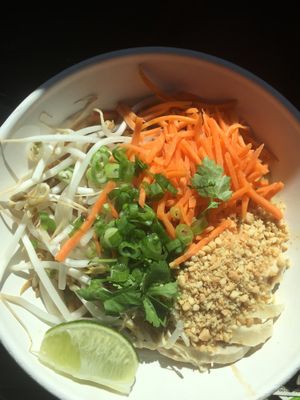 Thai Chicken with Kentucky Ramen noodles  at Noodle Nirvana in Berea