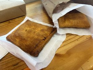 Jamaican patties at Fire & Spice Vegan Restaurant - Capitol Ave in Hartford