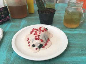 Chile en nogada especial de temporada  at Tomeiro in Leon