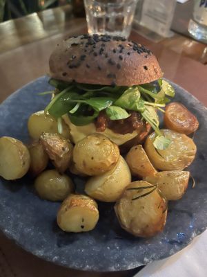 Burger  at Casa Raw in Sao Paulo