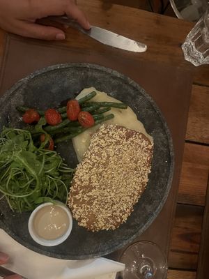 Tofu empanado  at Casa Raw in Sao Paulo