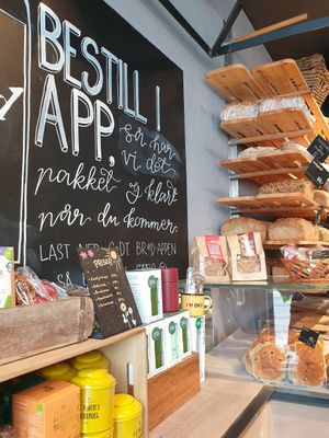 Inside at Godt Brød in Oslo