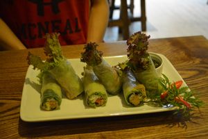 fresh spring rolls, best thing we had there at Minh Chay - Ma May in Hanoi