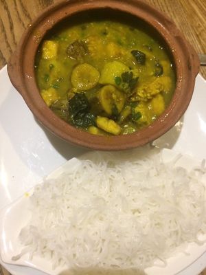 Banana-tempeh curry at Minh Chay - Ma May in Hanoi